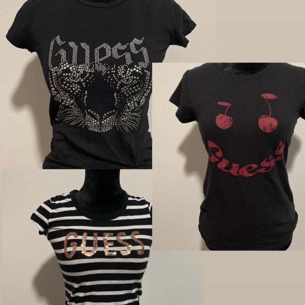 Guess striped and print shirts multiple sizes